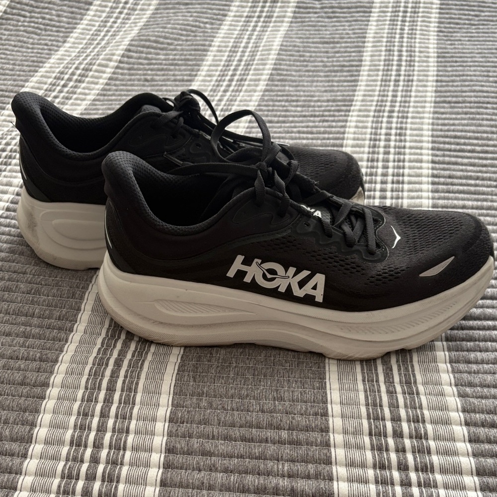 Hoka Women's Black and White Athletic Shoes